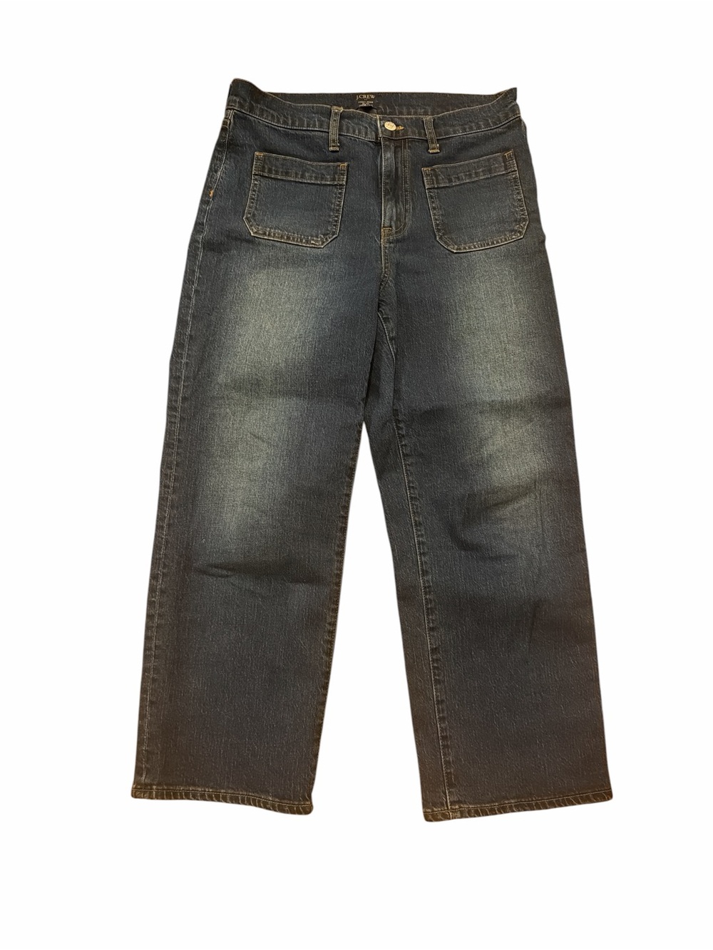 J. Crew Factory High Rise Slim Wide Leg Jeans Dark Wash Size 29